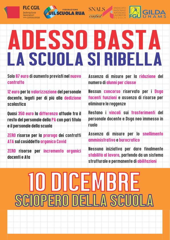 Sciopero del 10 dicembre 2021